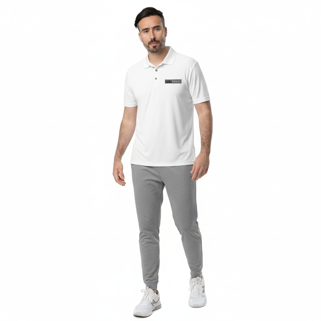 Young man in polo with joggers