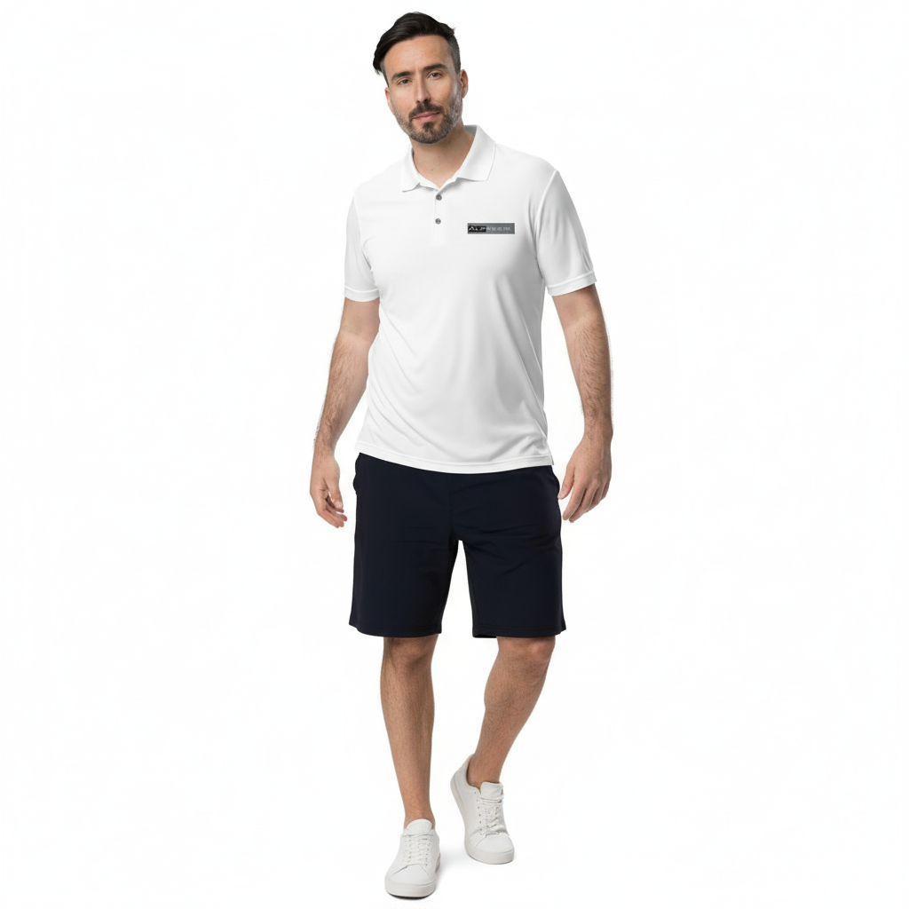Young man in polo with shorts